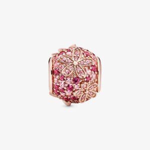 Pandora Rose Gold Beaded Flower Bracelet & Snake Bracelet